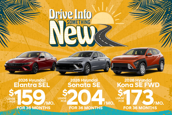 Select 2026 Hyundai Elantra SEL or Sonata SE or Kona SE FWD